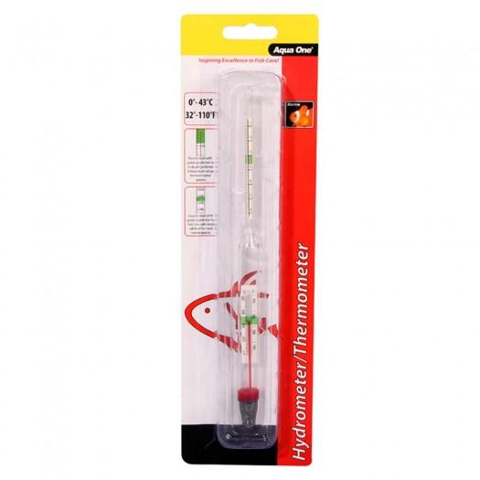 Hydrometer/thermometer Glass (aqua one)